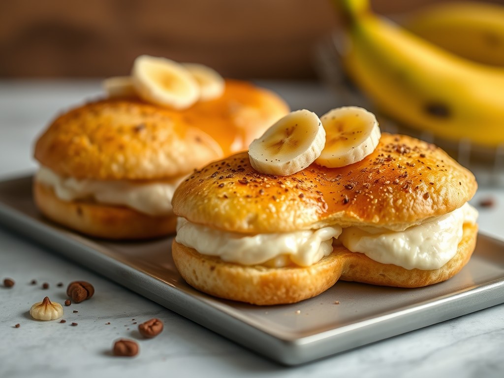 Chaussons met banaan en peer, AI-gegenereerde illustratie