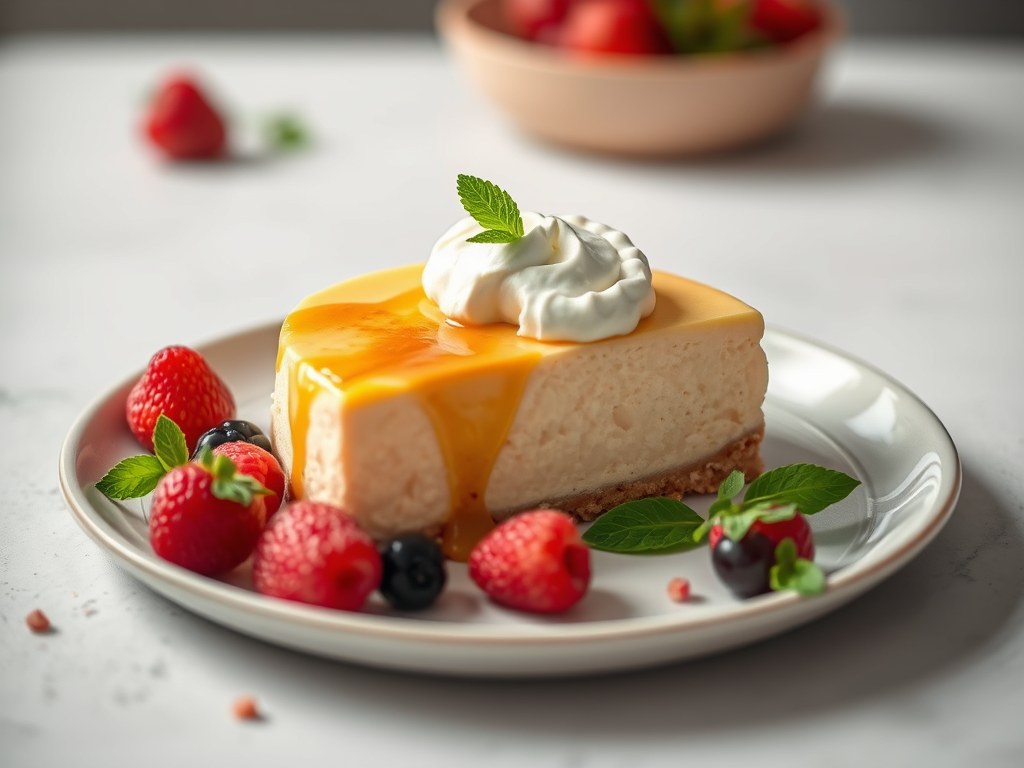 Cheesecake met pastinaak, AI-gegenereerde illustratie