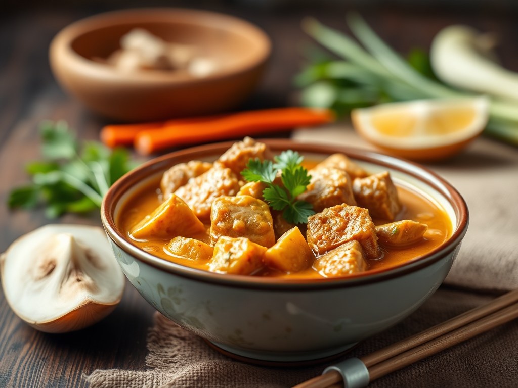 Chiang Mai Curry, AI-gegenereerde illustratie