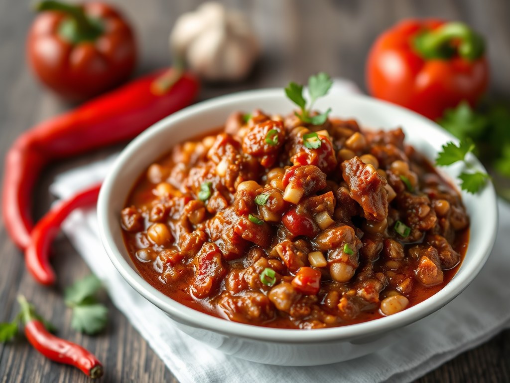 Chili con Carne zonder bonen, AI-gegenereerde illustratie