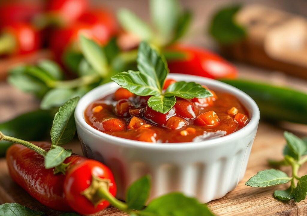 Chili jam — AI-gegenereerde illustratie