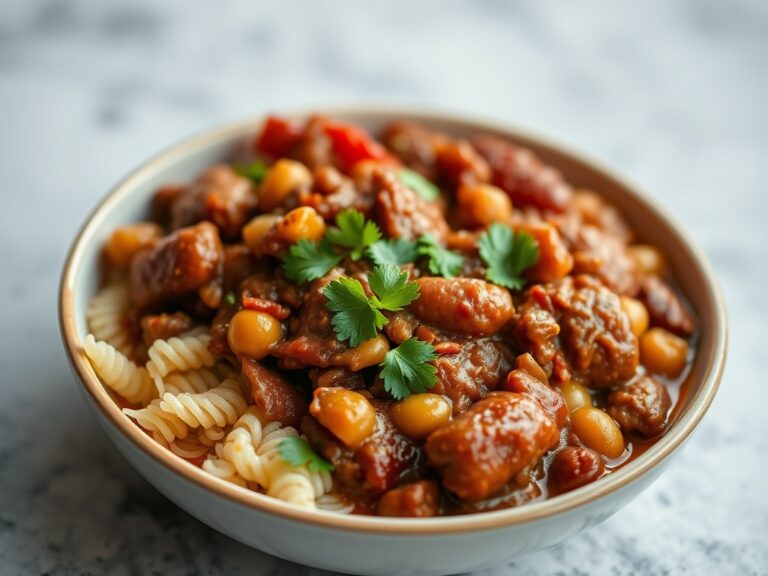 Chili nr. 2 met kidneybonen en maïs — AI-gegenereerde illustratie