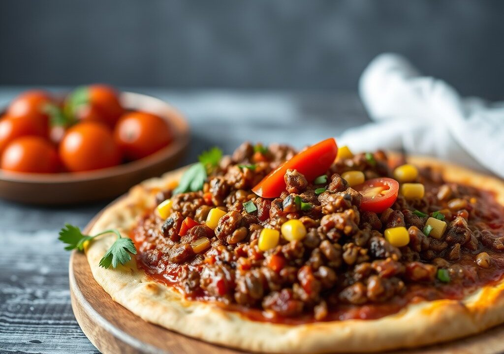 Chili pizza — AI-gegenereerde illustratie
