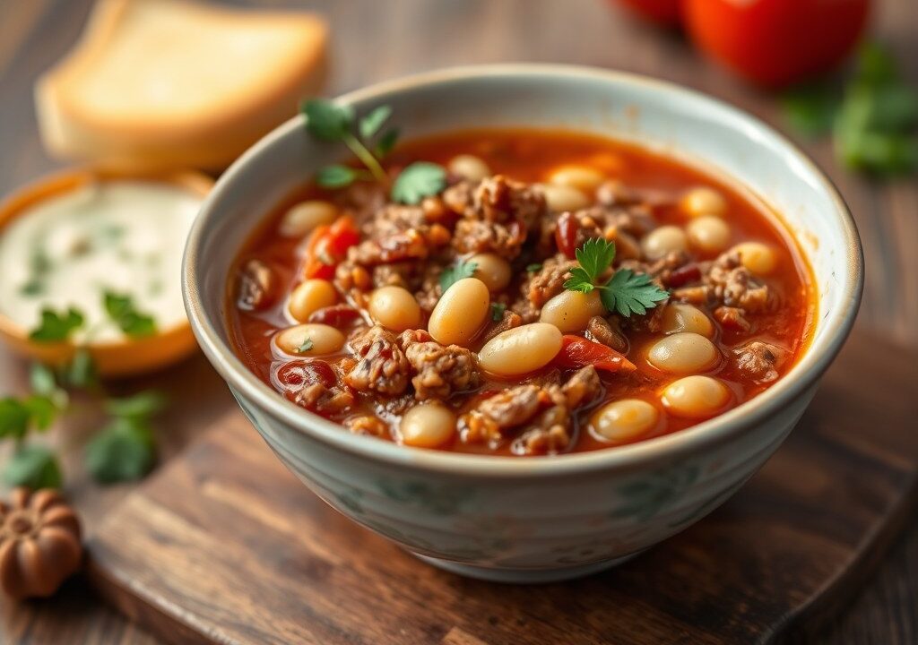Chili soep — AI-gegenereerde illustratie