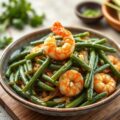 Chinese Lange Bonen met Garnalen uit de Wok