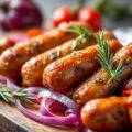 Chipolata’s gebakken met rozemarijn en paprika’s