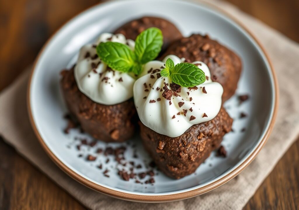 Chocolade truffels met groene thee, AI-gegenereerde illustratie