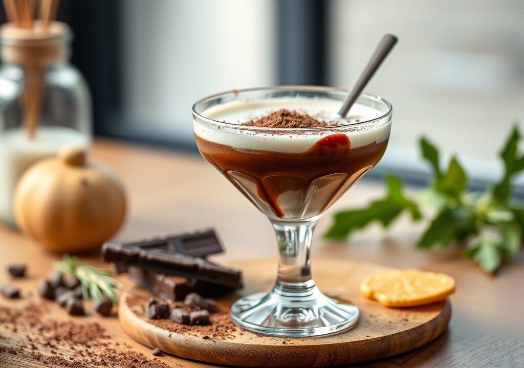 Chocoladecocktail — AI-gegenereerde illustratie