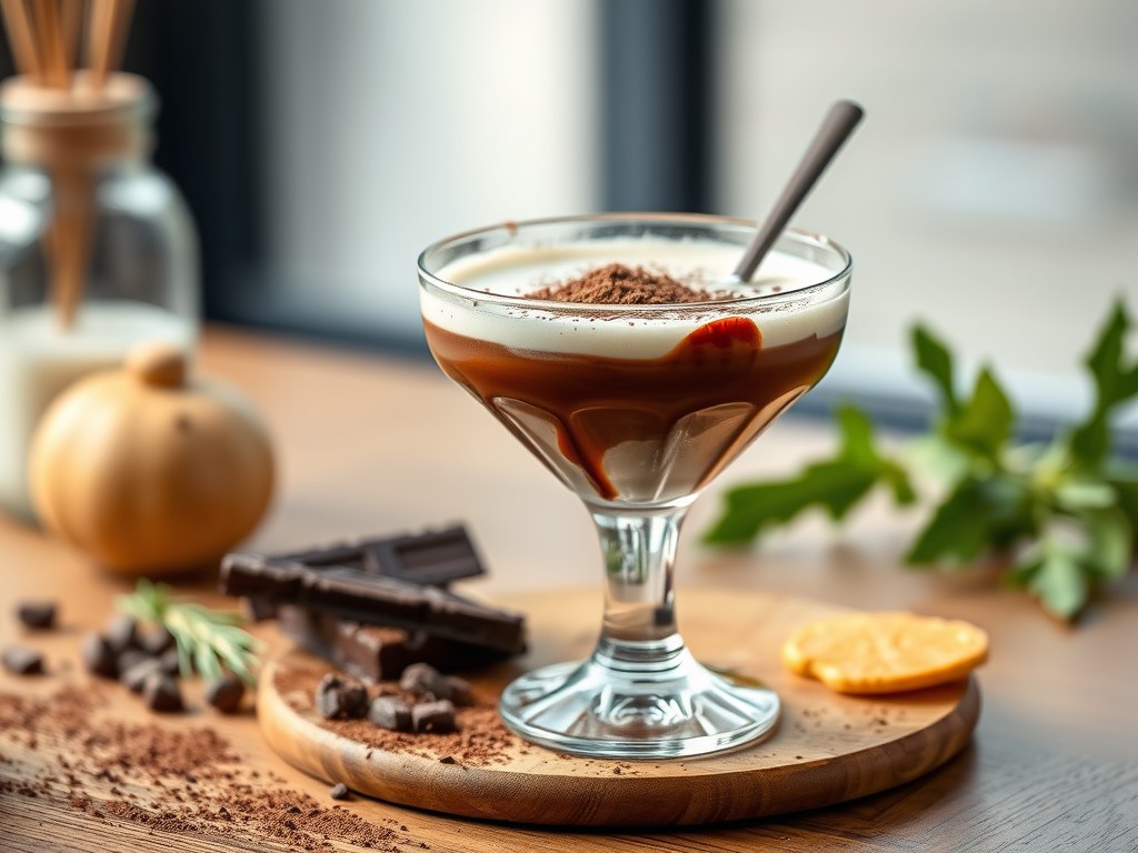 Chocoladecocktail, AI-gegenereerde illustratie