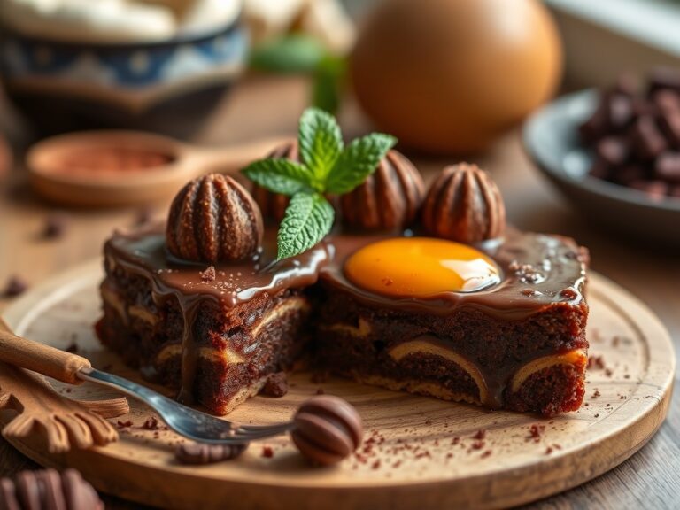 Chocoladetaart — AI-gegenereerde illustratie