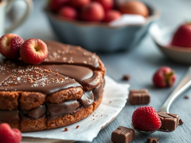 Chocoladetaart — AI-gegenereerde illustratie