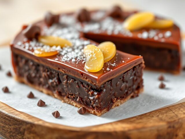 Chocoladetaart met gember — AI-gegenereerde illustratie