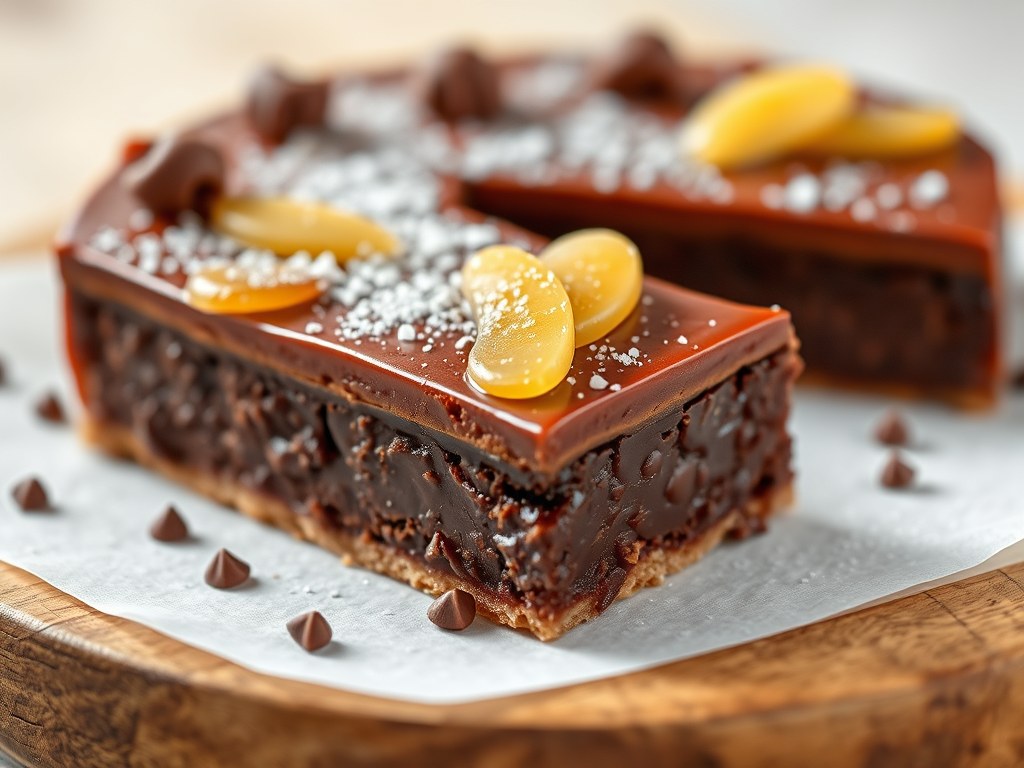 Chocoladetaart met gember, AI-gegenereerde illustratie