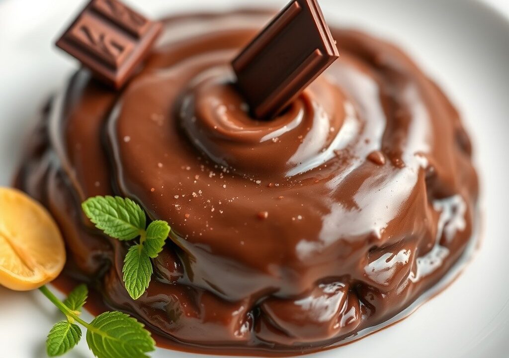 Chocoladetompouce — AI-gegenereerde illustratie
