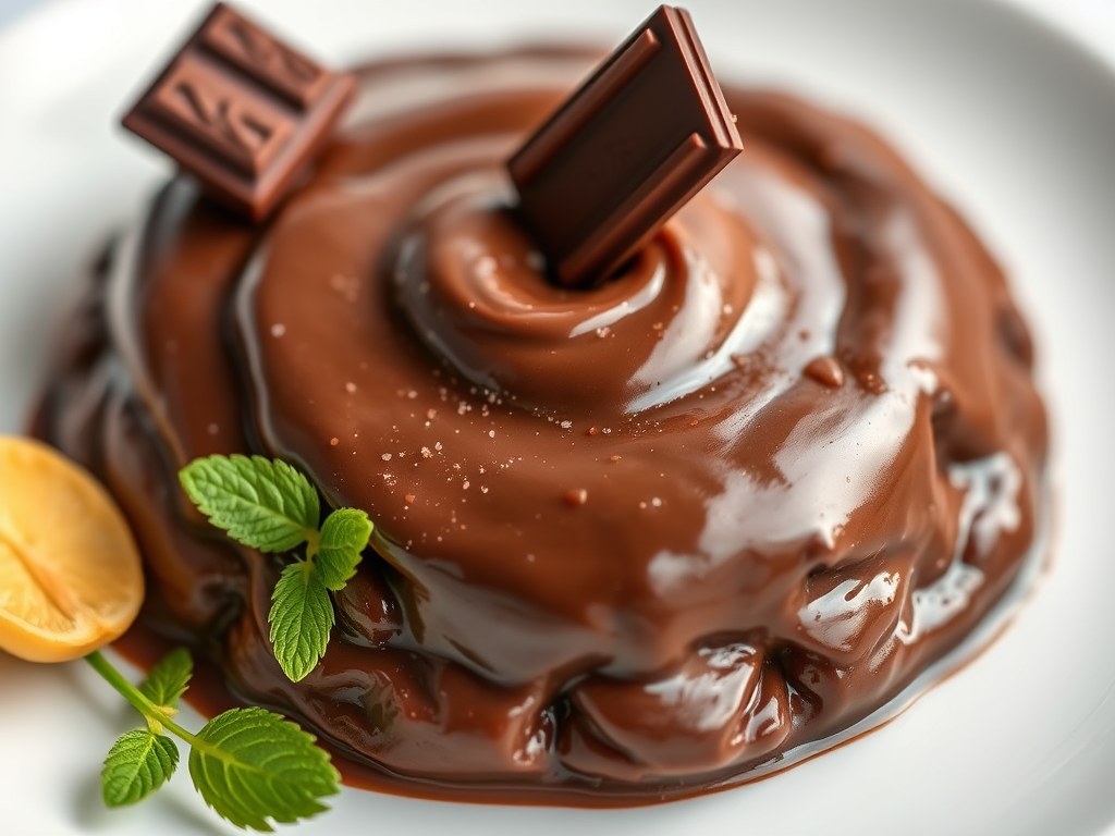 Chocoladetompouce, AI-gegenereerde illustratie