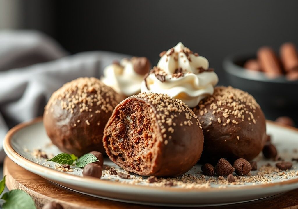 Chocoladetruffels — AI-gegenereerde illustratie