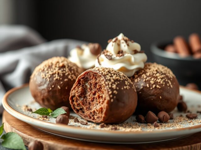 Chocoladetruffels — AI-gegenereerde illustratie