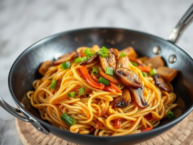 Chow mein — AI-gegenereerde illustratie