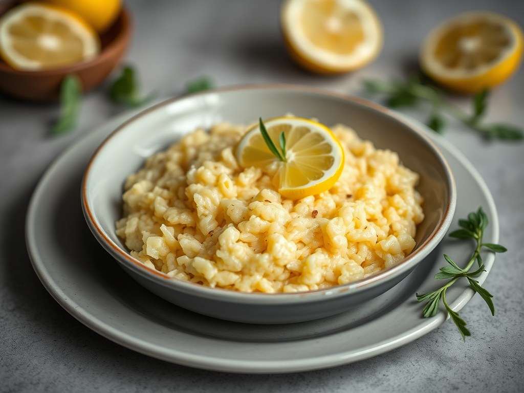 Citroen Risotto, AI-gegenereerde illustratie