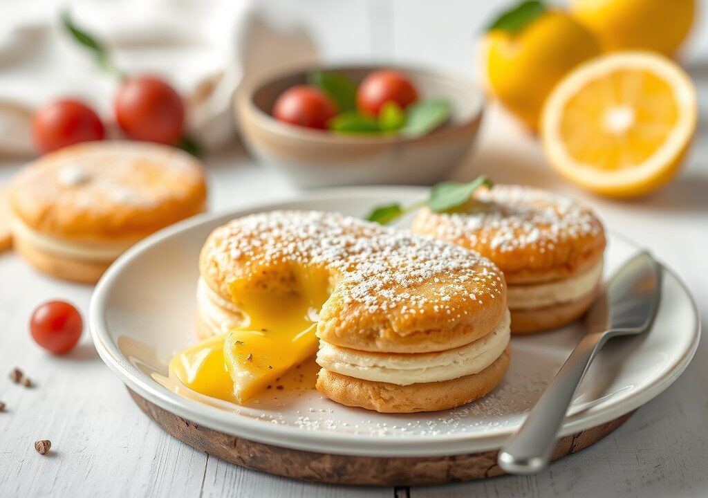 Citroencakejes, AI-gegenereerde illustratie