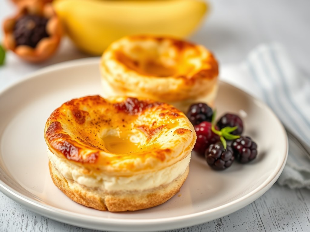 Citroensoufflés met ricotta, AI-gegenereerde illustratie