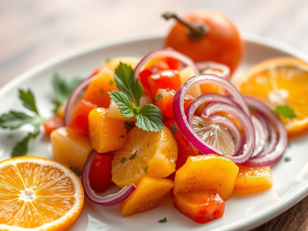 Citrus Salade, AI-gegenereerde illustratie