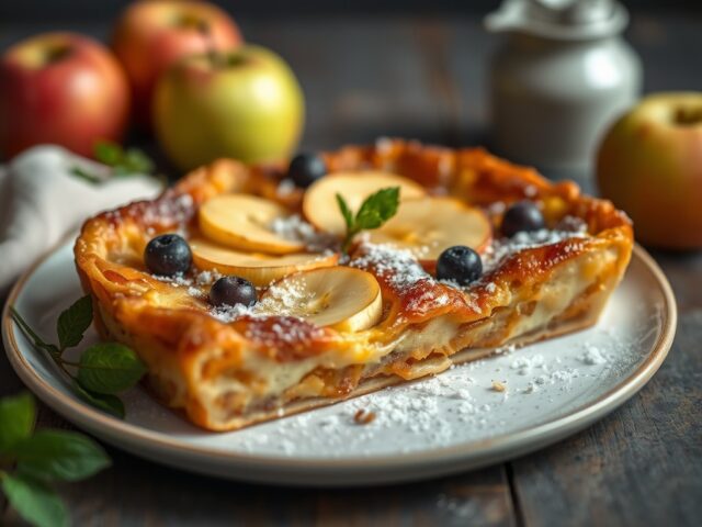 Clafoutis met Appels — AI-gegenereerde illustratie