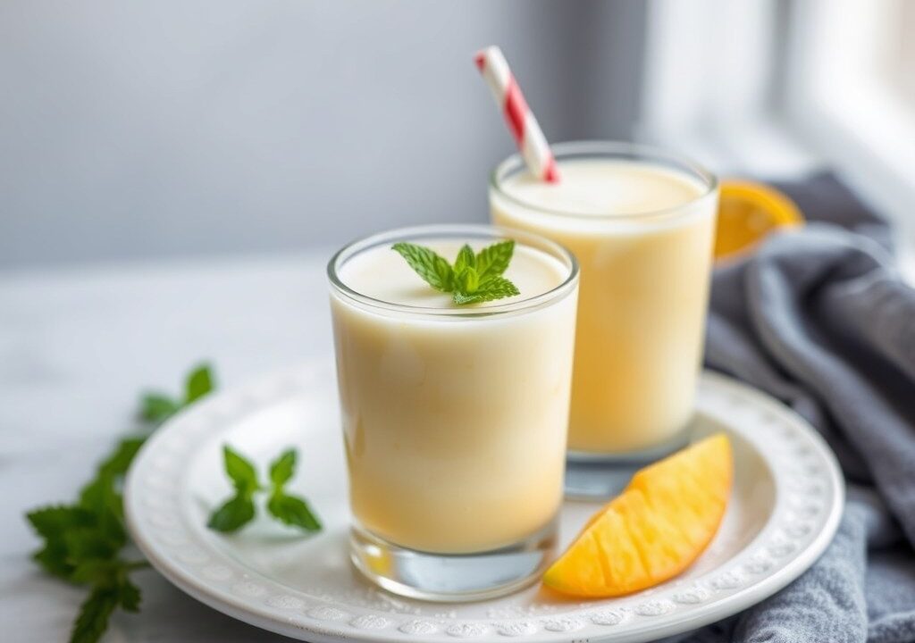 Cool Mango Lassi, AI-gegenereerde illustratie