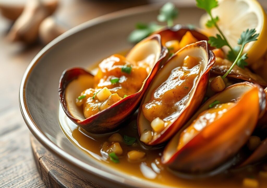 Coquiles met een Pinot Gris Saus — AI-gegenereerde illustratie
