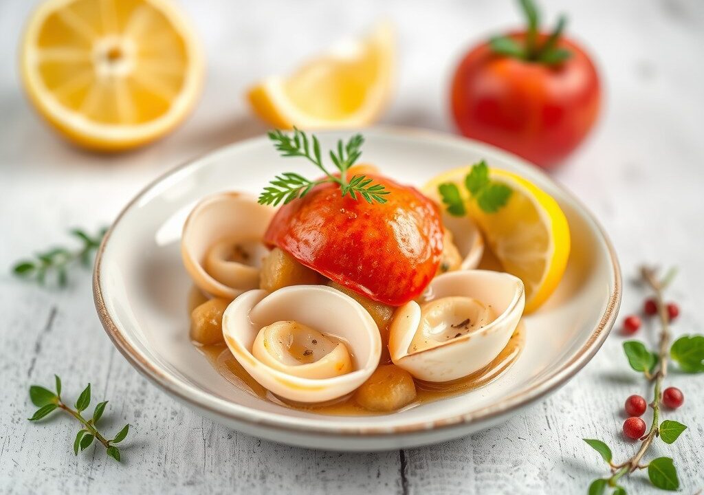 Coquilles met Appel — AI-gegenereerde illustratie
