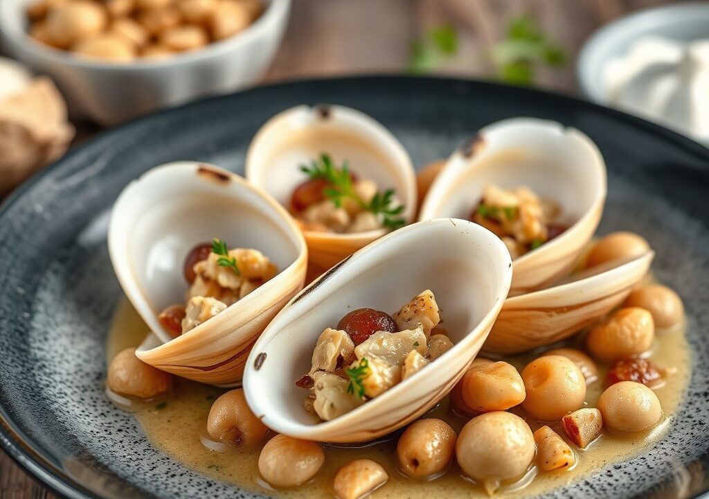 Coquilles met Krenten en Noten — AI-gegenereerde illustratie