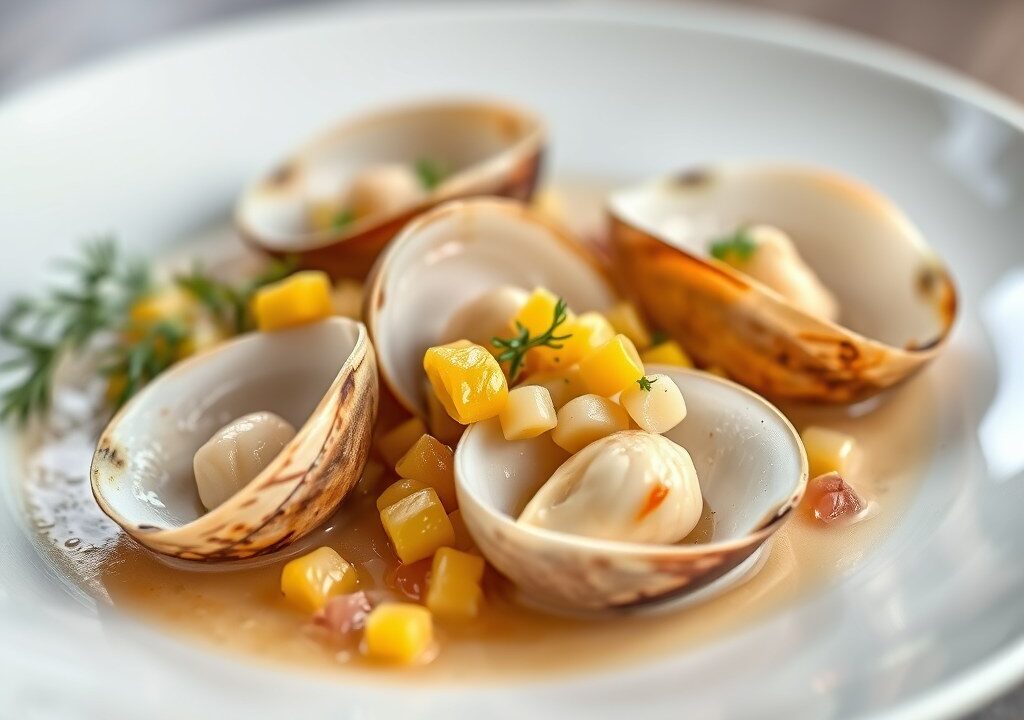 Coquilles met Salieboter — AI-gegenereerde illustratie