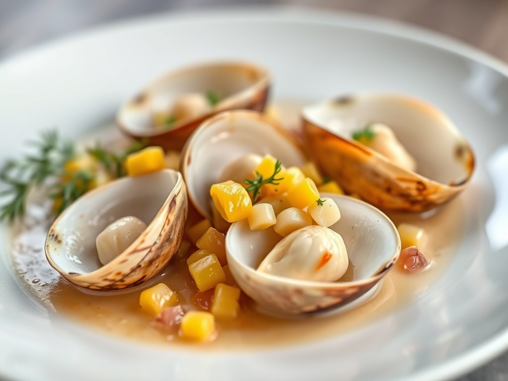 Coquilles met Salieboter, AI-gegenereerde illustratie