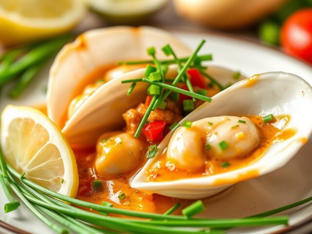 Coquilles met Spruiten — AI-gegenereerde illustratie