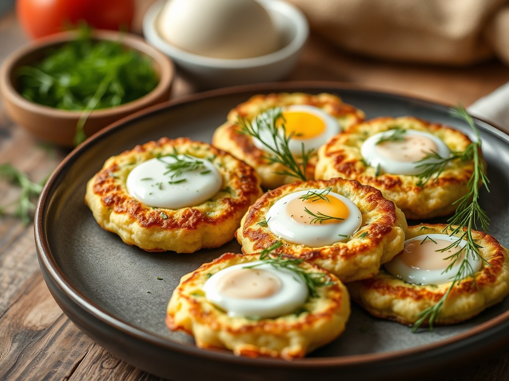 Courgettekoekjes, AI-gegenereerde illustratie