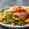 Courgettesalade met gerookte zalm