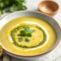 Courgettesoep met pesto