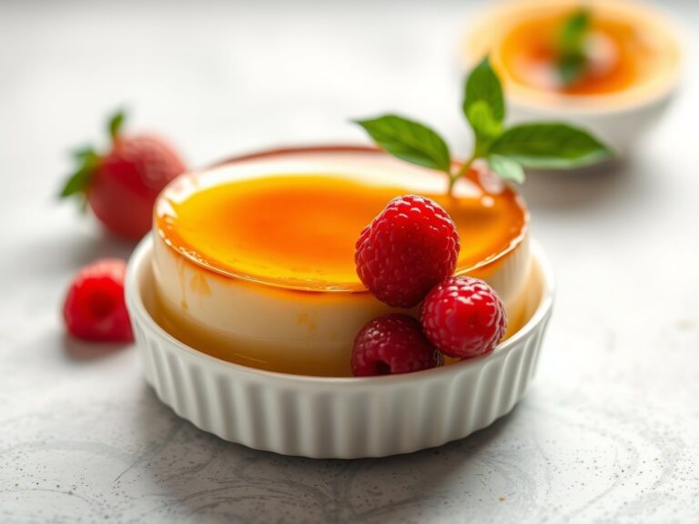 Crème brulée — AI-gegenereerde illustratie