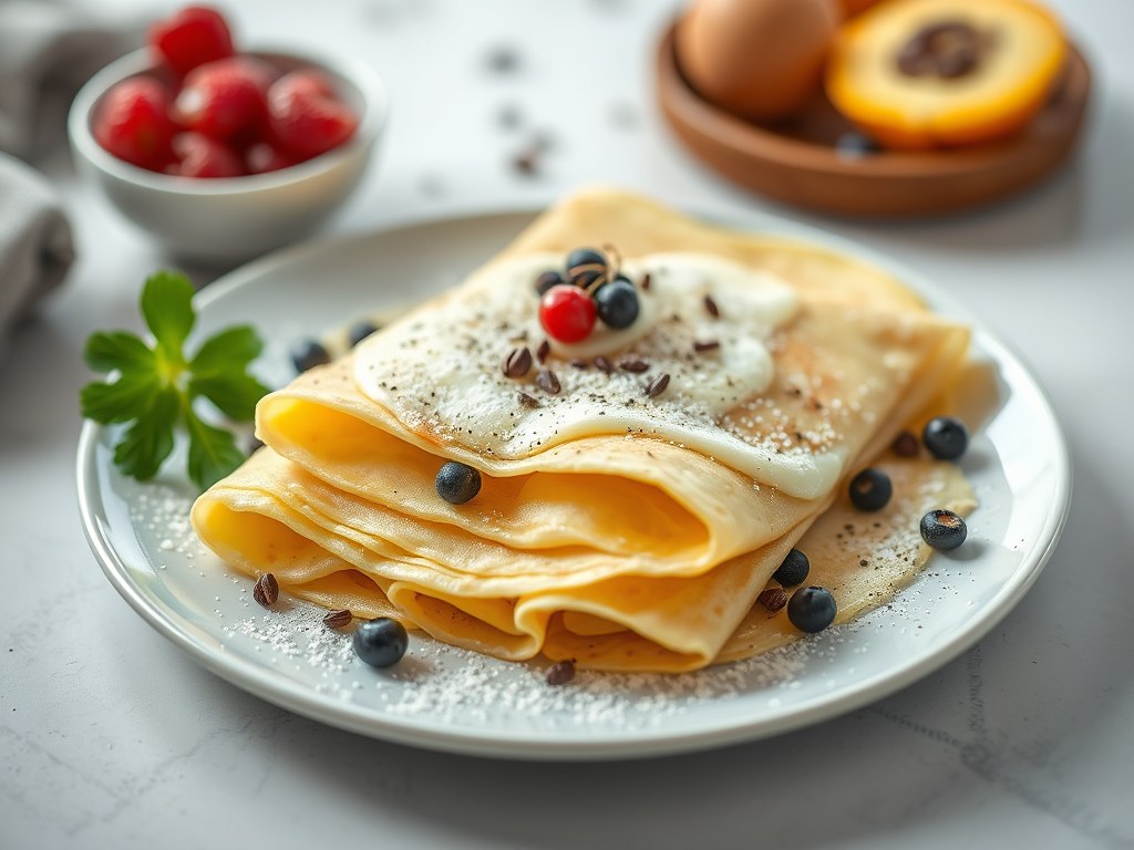 Crêpes Mikado, AI-gegenereerde illustratie