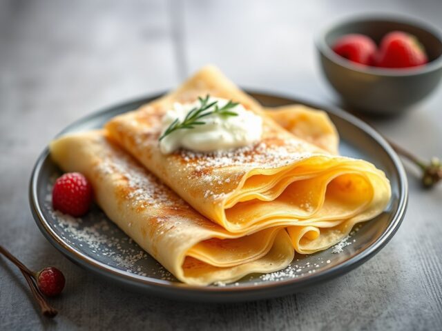 Crêpes Suzettes — AI-gegenereerde illustratie