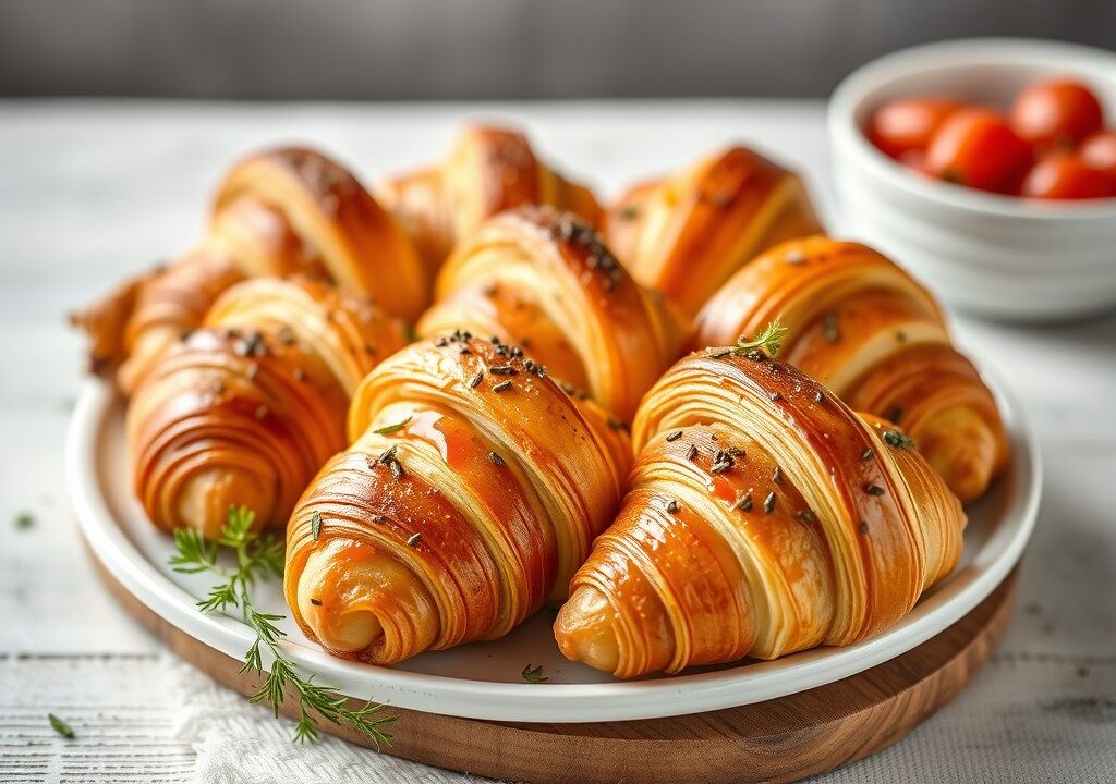 Croissant tray bake — AI-gegenereerde illustratie