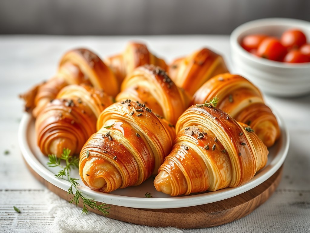 Croissant tray bake, AI-gegenereerde illustratie