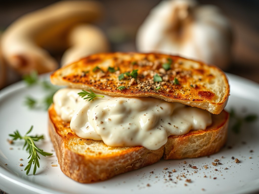 Croque met ansjovistapenade, AI-gegenereerde illustratie