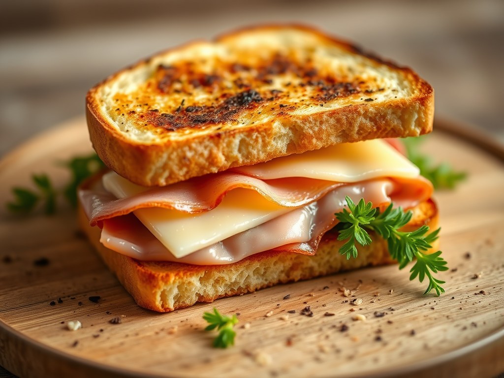 Croque monsieur, AI-gegenereerde illustratie