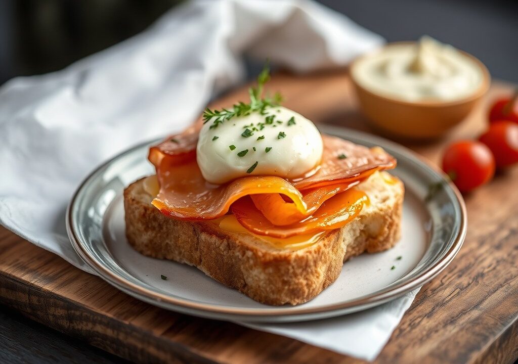 Croque van de herder — AI-gegenereerde illustratie