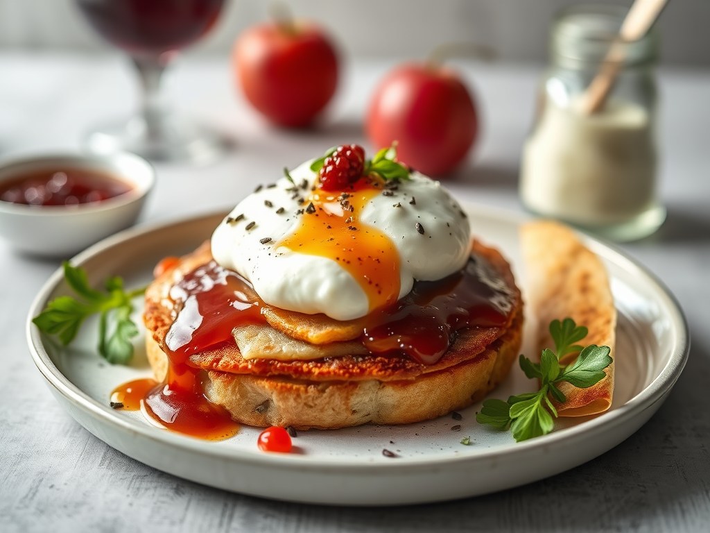 Croque van kalf, AI-gegenereerde illustratie