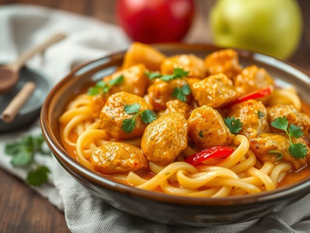 Curry van Kip — AI-gegenereerde illustratie