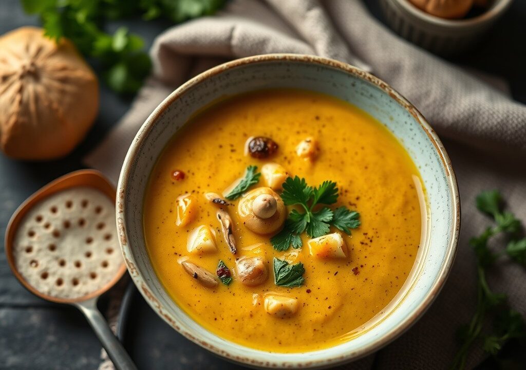 Currysoep — AI-gegenereerde illustratie