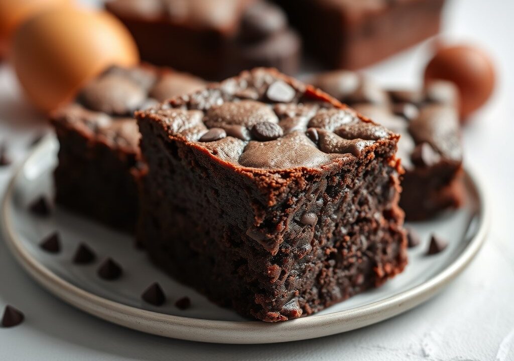 Donkere brownies, AI-gegenereerde illustratie