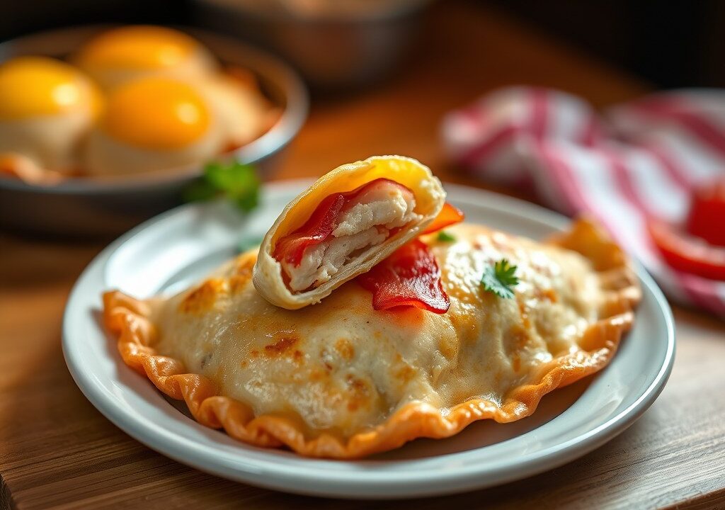 Empanada’s lip uit de oven — AI-gegenereerde illustratie